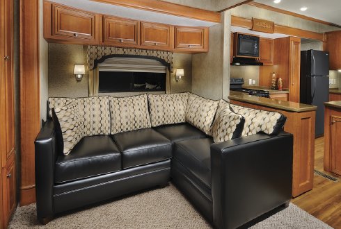 Sectional sofa available with den model units