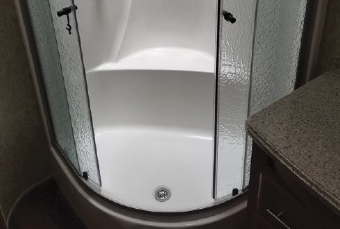 Shower with skylight
