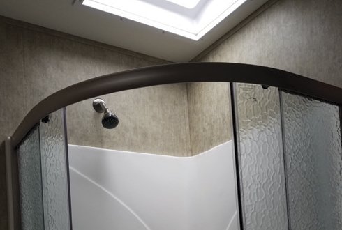 Shower with skylight